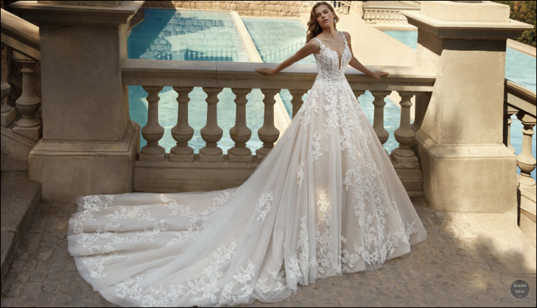 Vestido de novia Demetrios 1152 línea princesa colección 2022