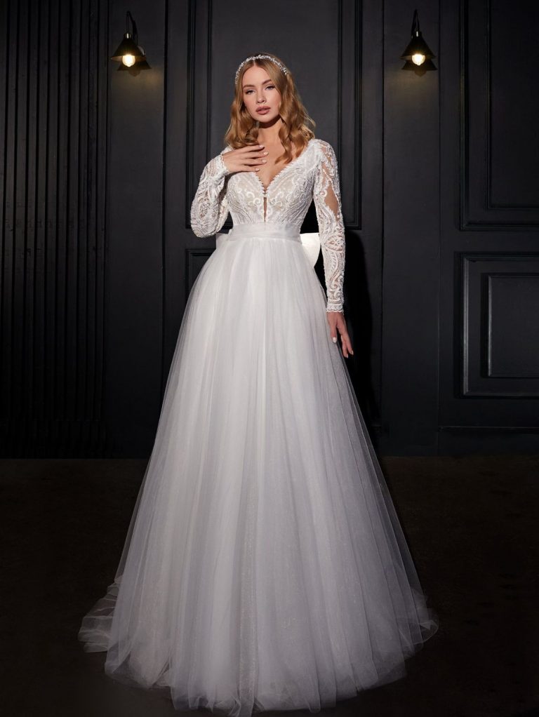 Vestido exclusivo nueva colección blanche en remedios novias málaga
