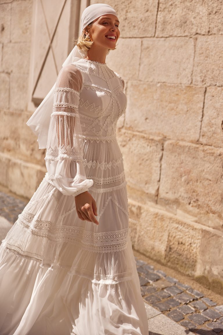 vestido novia nueva coleccion pulse en remedios novias malaga exclusivo encaje boho